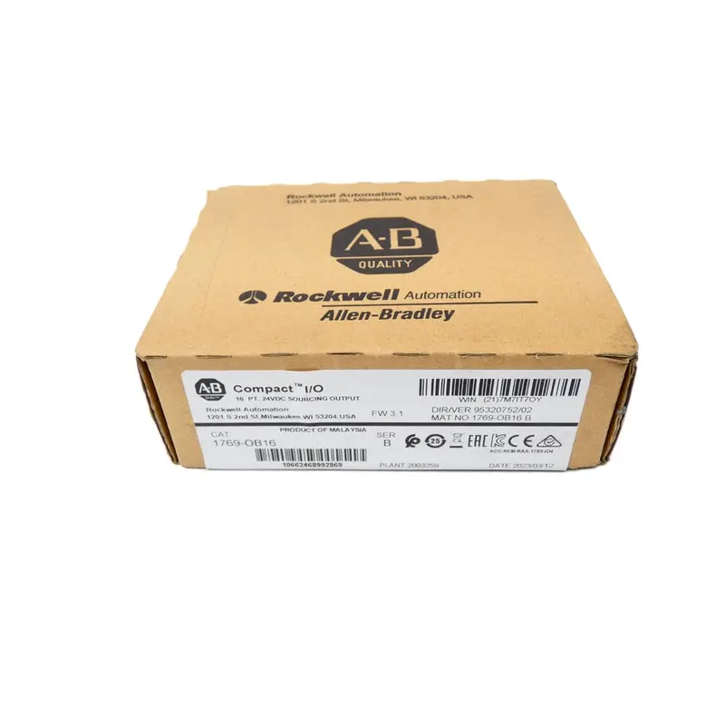 Allen Bradley 1769-Ob16 Ser. B F/W 3.1 Ver. 02 24Vdc Date: 2023 Nsfs 1