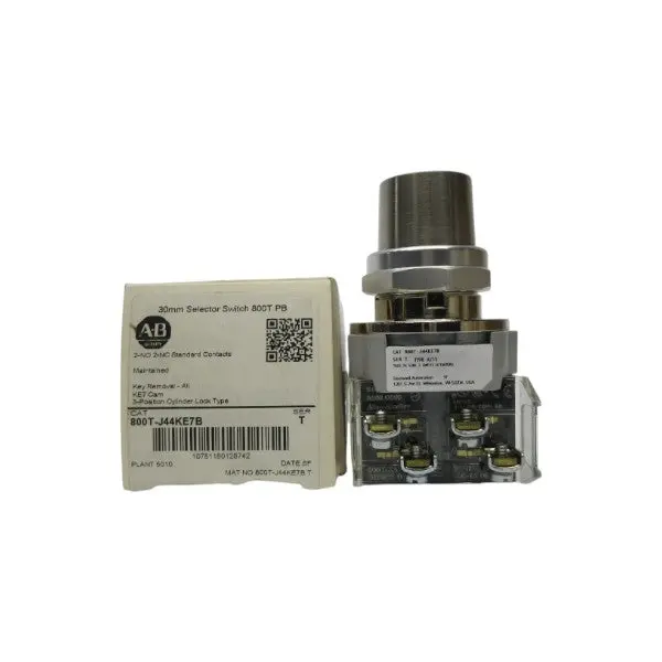 Allen Bradley 800T-J44ke7b Ser. T (No Key) (Wh) Nsmp 1