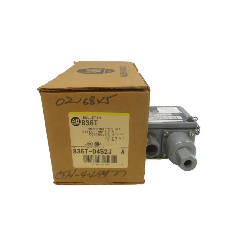 Allen Bradley 836T-D452j Ser. A 120-600Vac 60A 5-30Psi (Br/Yl) Nsmp 1