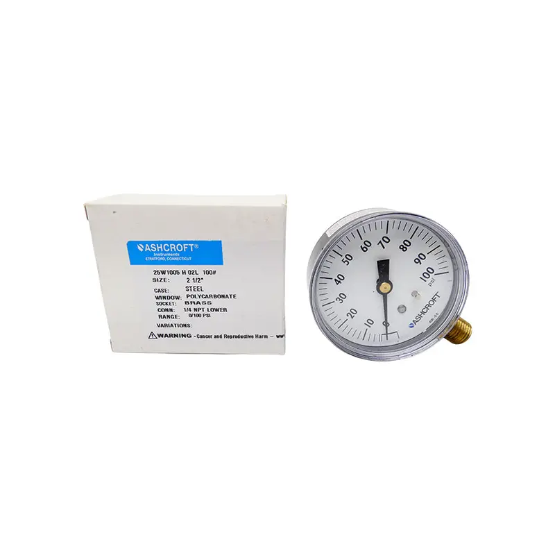 Ashcroft 20W1005h02l100# 0-100Psi 2-1/2" Nsmp 1