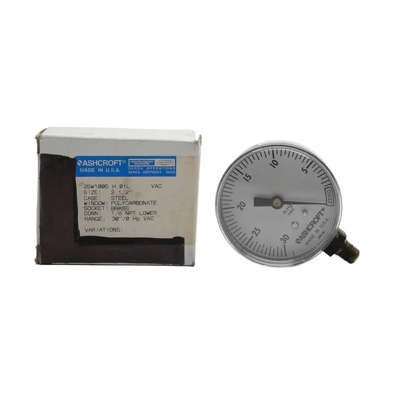 Ashcroft 25W1005h01lvac 30"/0Hg Vac Nsmp 1