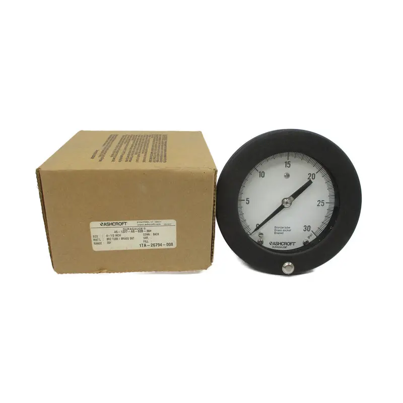 Ashcroft 45-1377-As-02B-30# 0-30Psi 4-1/2" Nsmp 1