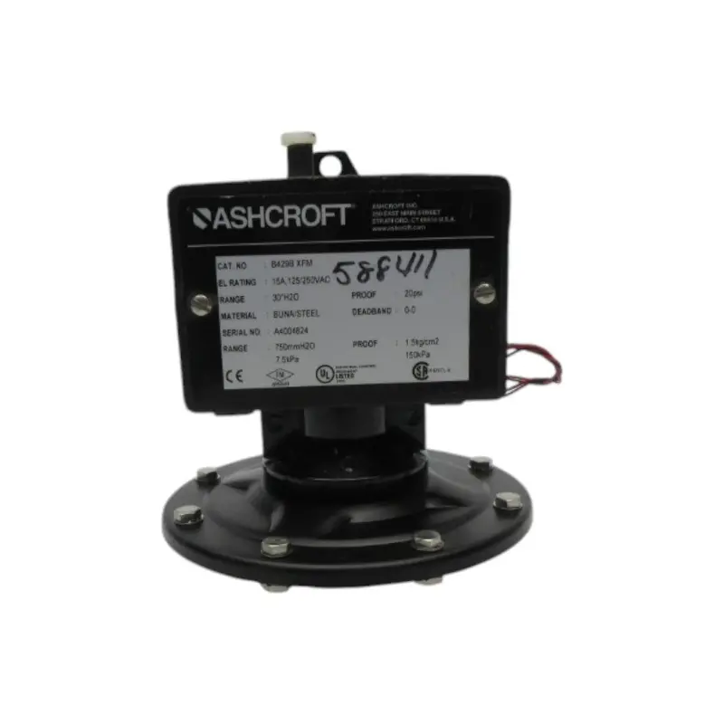 Ashcroft B429bxfm 125/250Vac 15A 32"H2o Nsnp 1