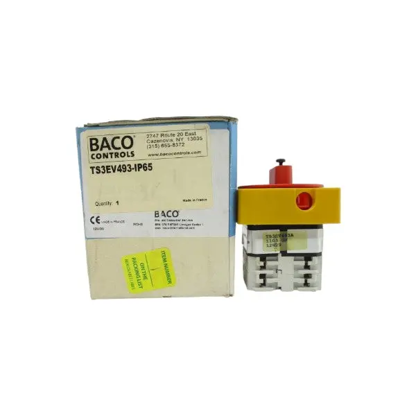 Baco Controls Ts3ev493-Ip65 600Vac 20A Nsmp 1
