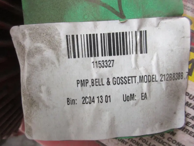 Bell & Gossett 212B838b 65Ft Flow Rating208-230/460V 20.60-19.20/9.60A 1510Bf9.5 Nsnp 2