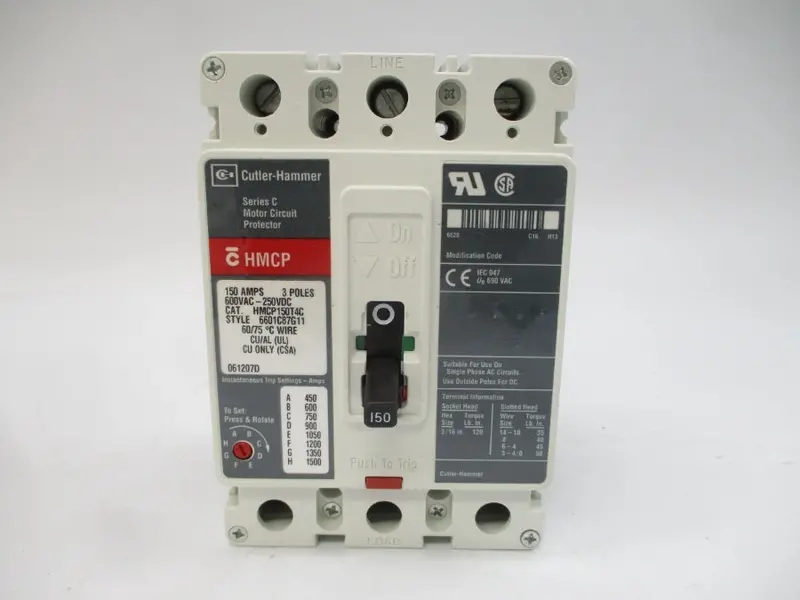 Cutler Hammer Hmcp150t4c 6601C87g11 Ser. C 600Vac 150A Nsmp 2