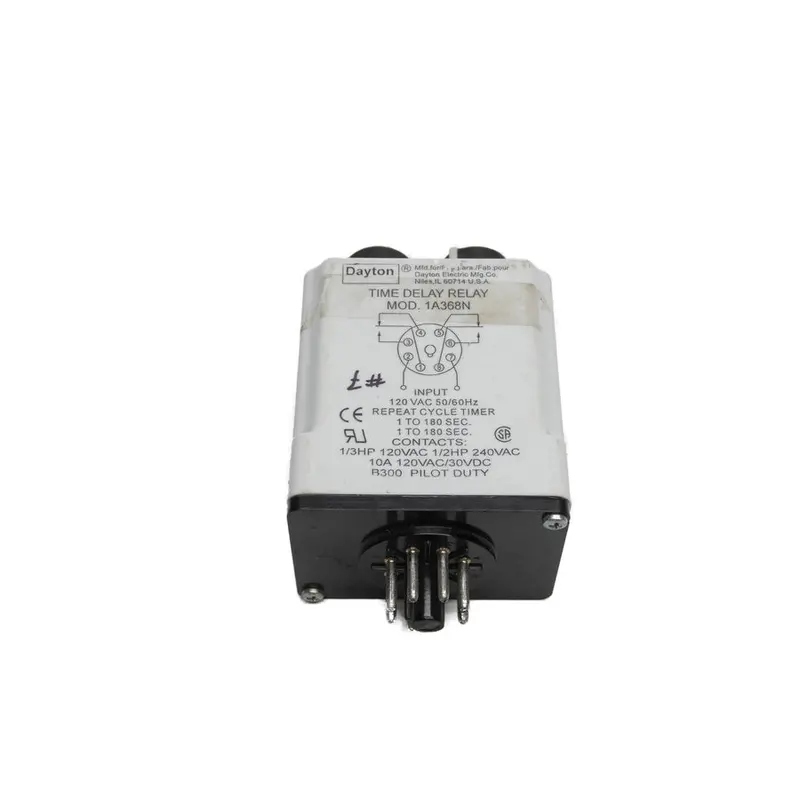Dayton 1A368n 120/240Vac 10A 1-180S Unmp 1