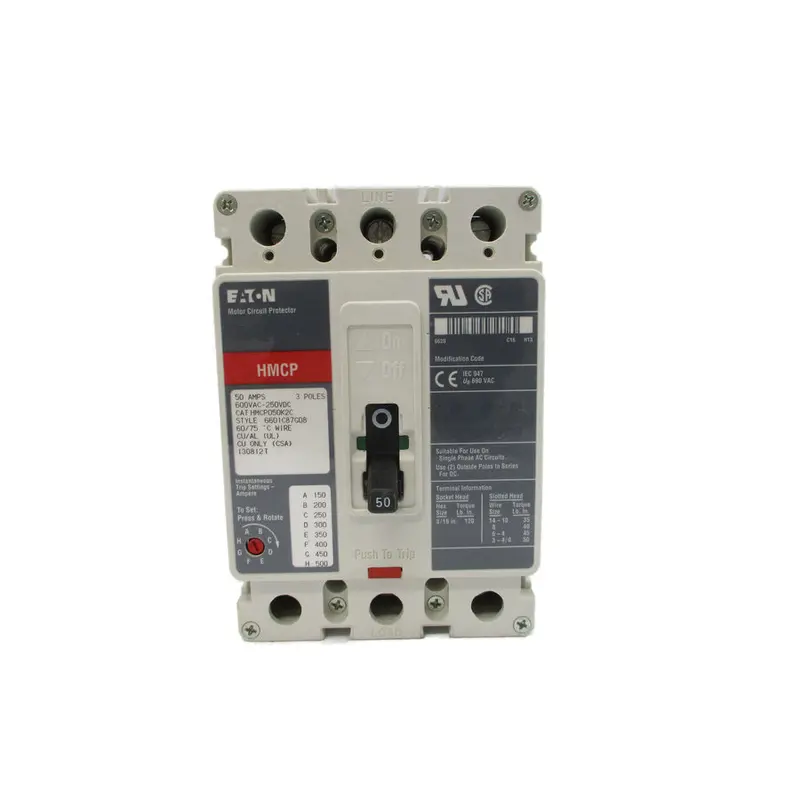Eaton Hmcp050k2c 6601C87g08 600Vac 50A Nsnp 1