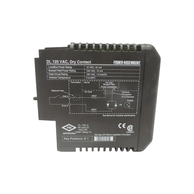 Fisher Rosemount Kj3001x1-Bd1 12P0552x132 120Vac Rev. F Nsnp 1