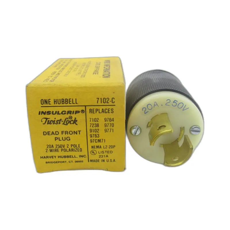 Hubbell 7102-C 250V 20A Nsmp 1
