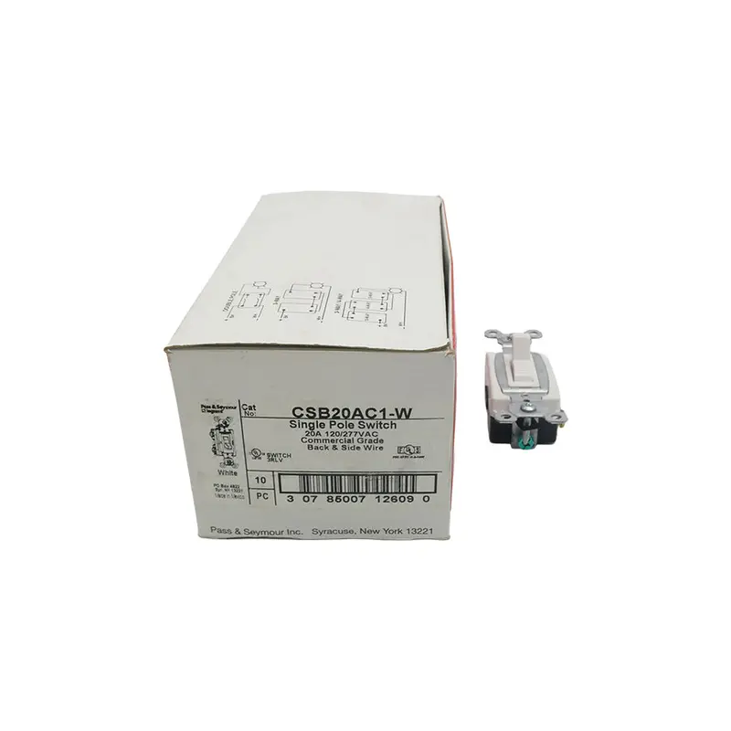 Pass & Seymour Csb20ac1-W 120/277Vac 20A (Pkg Of 7) Nsmp 1