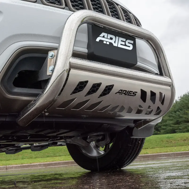 Aries 35-9002 Polished Stainless Steel 3-Inch Bull Bar – Compatible With Select Nissan Frontier, Pathfinder, And Xterra Models 1
