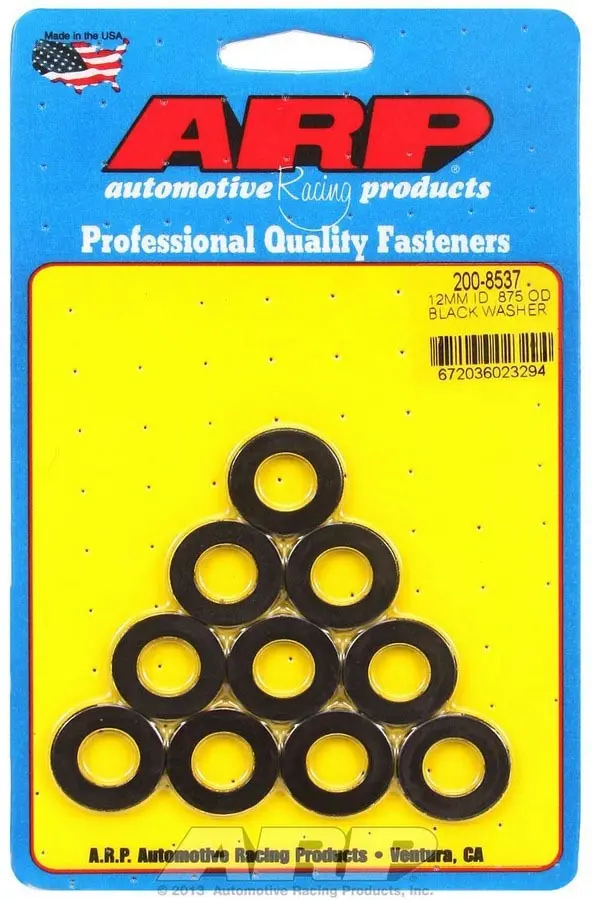 Arp 200-8537 Black Anodized Washers – 12Mm Id × 7/8″ Od (Pack Of 10) 1
