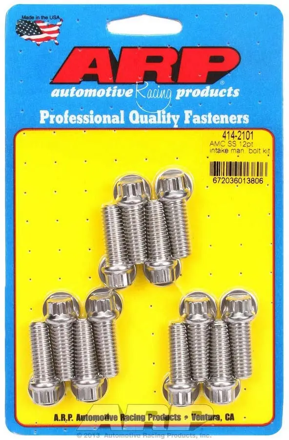 Arp 414-2101 Stainless Steel Intake Manifold Bolt Kit For Amc Engines 1