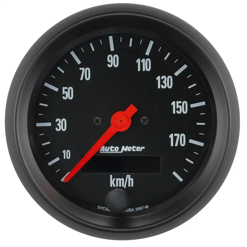 Autometer 2687-M Z-Series Speedometer – 3.375" Electric, Lcd Odometer, 190 Km/H Scale 1