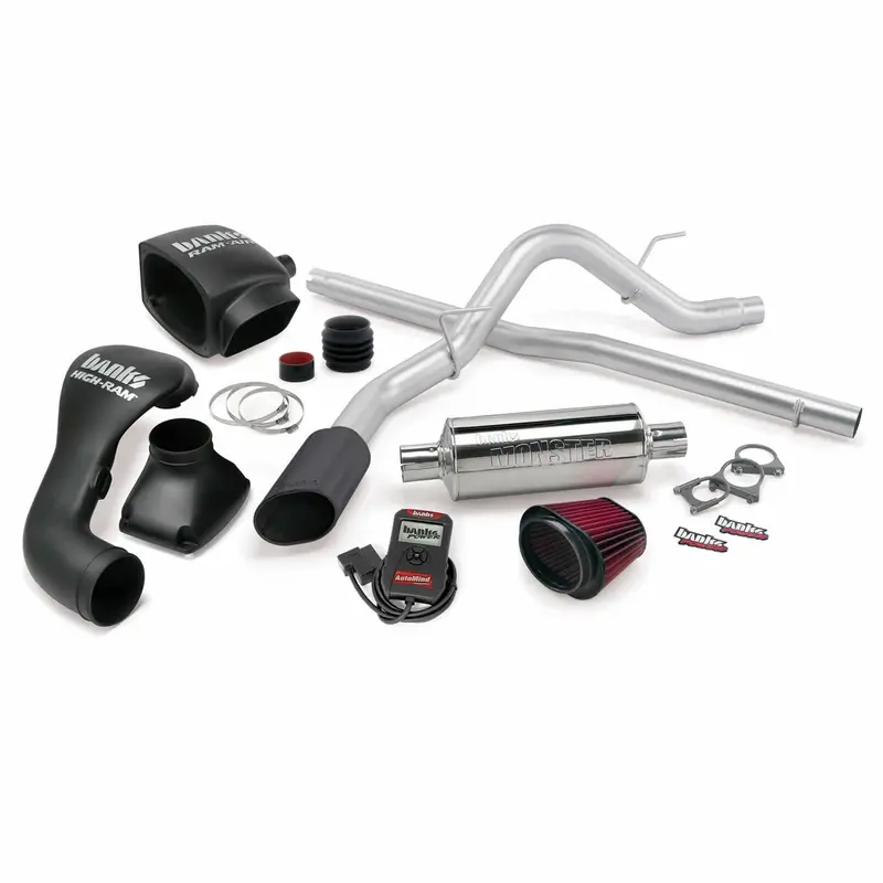 Banks Power 48481-B Stinger System; Single Exh; S/S-Black Tip-2004-08 Ford 5.4L; F-150; Scmb 1
