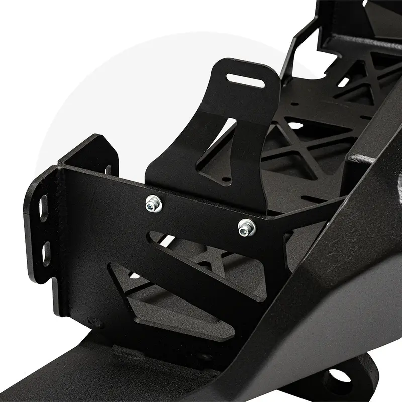 Cali Raised Led Cr2993 Tacoma Stealth Front Bumper – 16-Point Led Light Bar Combo Beam (32", Blue), Includes Relocation Mounts, No Winch Or D-Rings 1