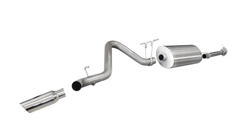 Corsa Performance 24790 Cat-Back Exhaust System – 3" Mandrel-Bent, Single Exit, Polished 4" Tip For 2011–2014 Silverado/Sierra 2500 1