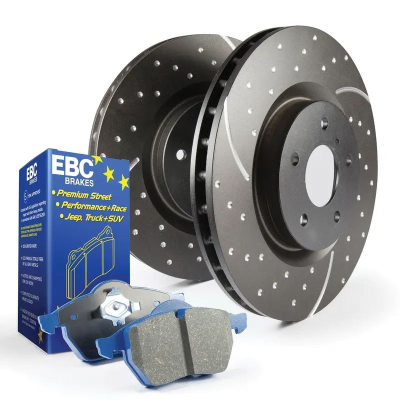 Ebc S6 Brake Kit – Bluestuff Pads With Gd Drilled & Slotted Rotors 1