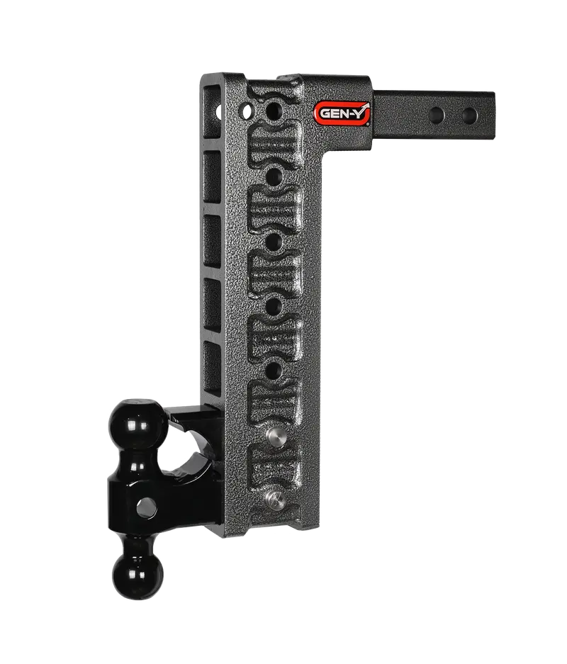 Gen-Y Hitch Gh-527 Mega-Duty Adjustable Receiver – 2" Shank, 15" Drop, Dual-Ball/Pintle Lock & Stabilizer 1