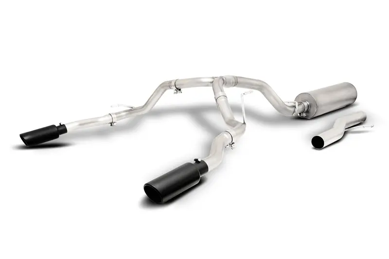 Gibson Black Elite Cat-Back Exhaust System – Dual Split Stainless Steel (Model 65716B) 1