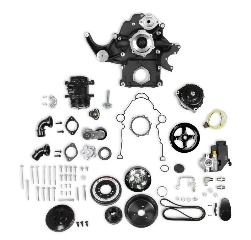 Holley 20-292Bk Premium Mid-Mount Accessory Drive System – Complete Engine Kit 1