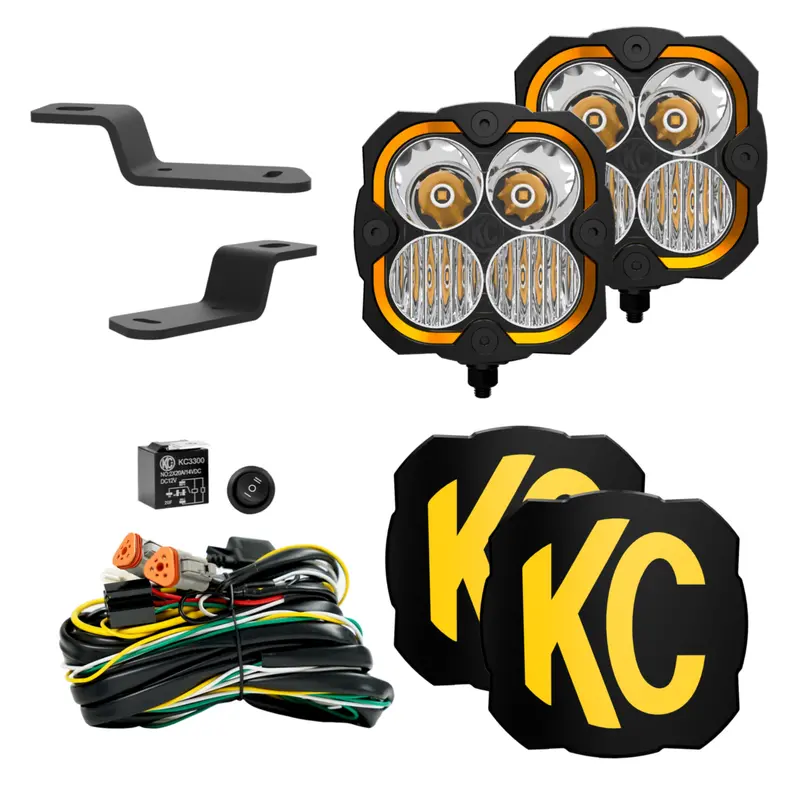 Kc Hilites Flex Era 4 Dual-Light Ditch Kit – Combo Beam, Compatible With 2021+ Ford Bronco 1