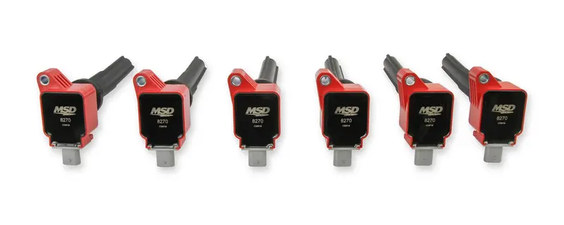 Msd 82706 Red Direct-Fit Ignition Coil Set – 6-Pack For Enhanced Spark Performance 1