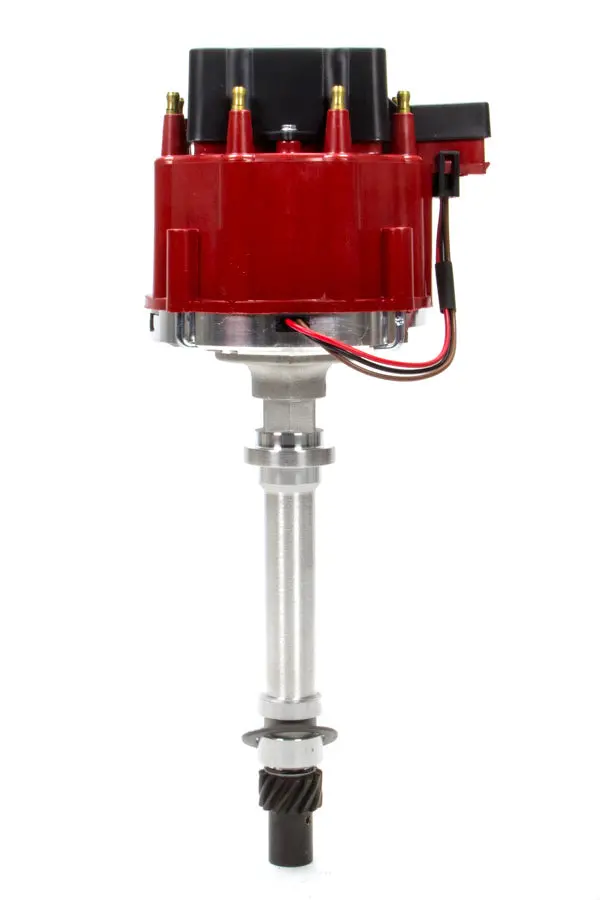 Performance Distributors 127212Rd Racing Distributor – Small-Block Chevy, Red Cap, No Vacuum Advance 1