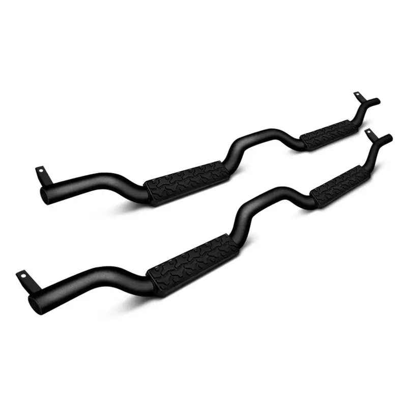 Rampage 26518 Slimline Round Side Step – 2-Inch Diameter Cab-Length Running Board For Trucks And Suvs 1