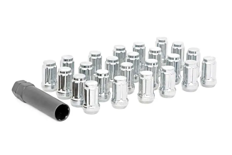 Rough Country Chrome Lug Nut Set — 24-Pack, 1/2"-20 Thread Size 1