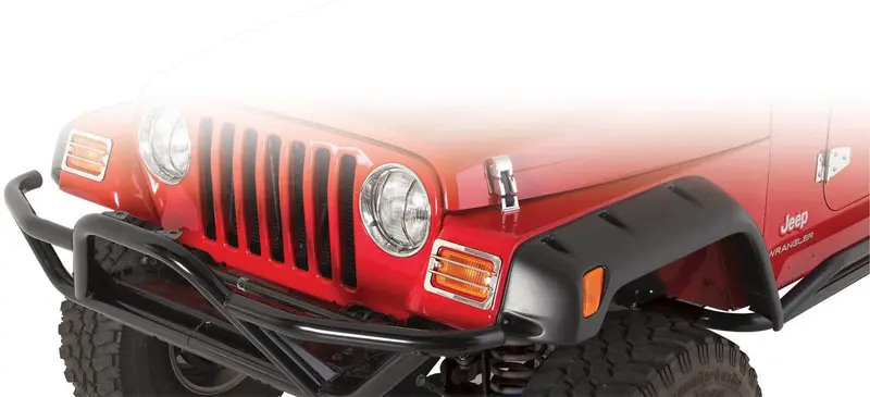 Smittybilt 17191 Textured Black Abs Fender Flares – 6-Inch Width For 1987–1995 Jeep Wrangler Yj 1