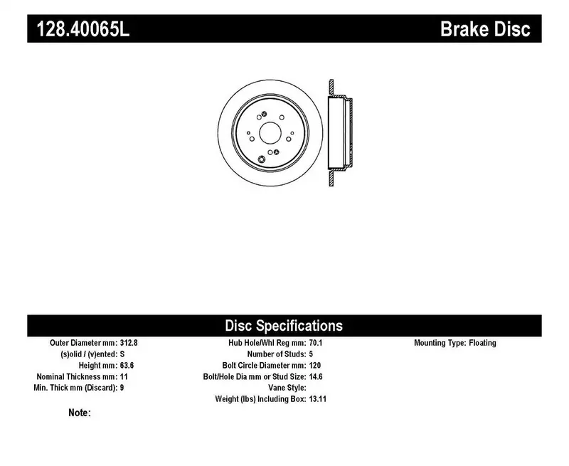 Stoptech Sport Cross-Drilled Brake Rotor – Rear Left Position, Precision-Machined For Performance 1