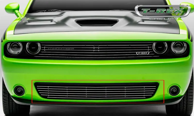 T-Rex Billet Aluminum Bumper Grille – Polished Horizontal Overlay (Model 25419) 1