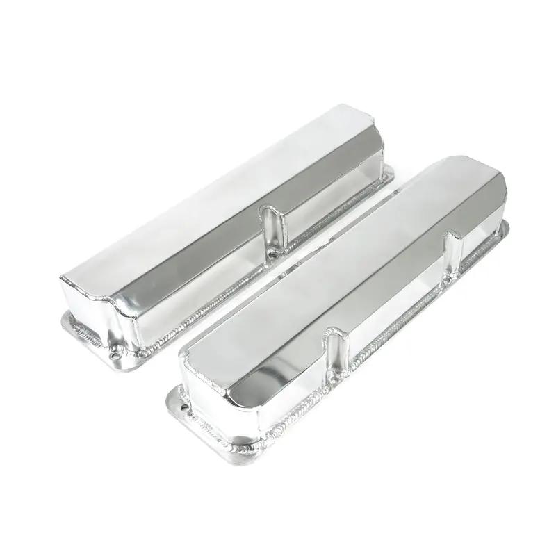 Top Street Performance Aluminum Valve Covers — Short-Bolt Fe Ford Fitment, Clear Anodized Finish 1