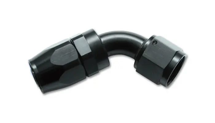 Vibrant Performance 21606 Black Anodized 6061 Aluminum Hose End Fitting – -6An Size, 60° Angle 1