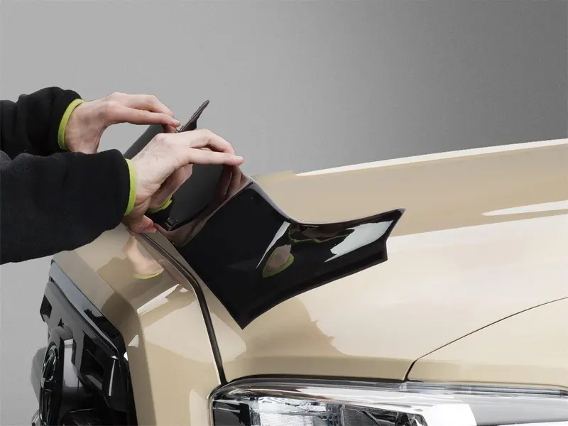 Weathertech Hood Protector – Black, Precision-Molded For Aerodynamic Protection 1